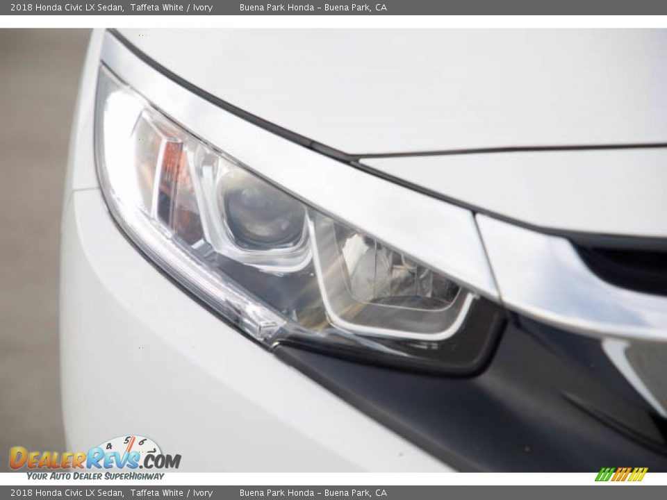 2018 Honda Civic LX Sedan Taffeta White / Ivory Photo #8