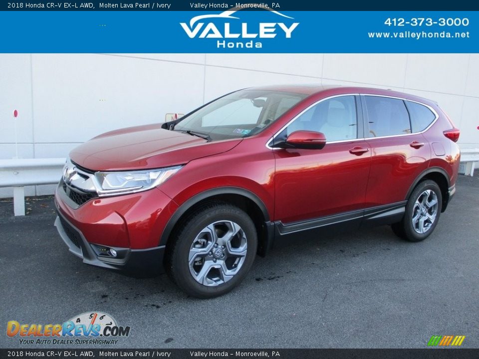 2018 Honda CR-V EX-L AWD Molten Lava Pearl / Ivory Photo #1