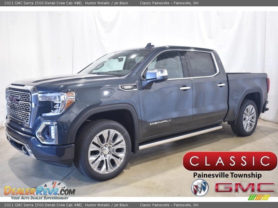 2021 GMC Sierra 1500 Denali Crew Cab 4WD Hunter Metallic / Jet Black Photo #1