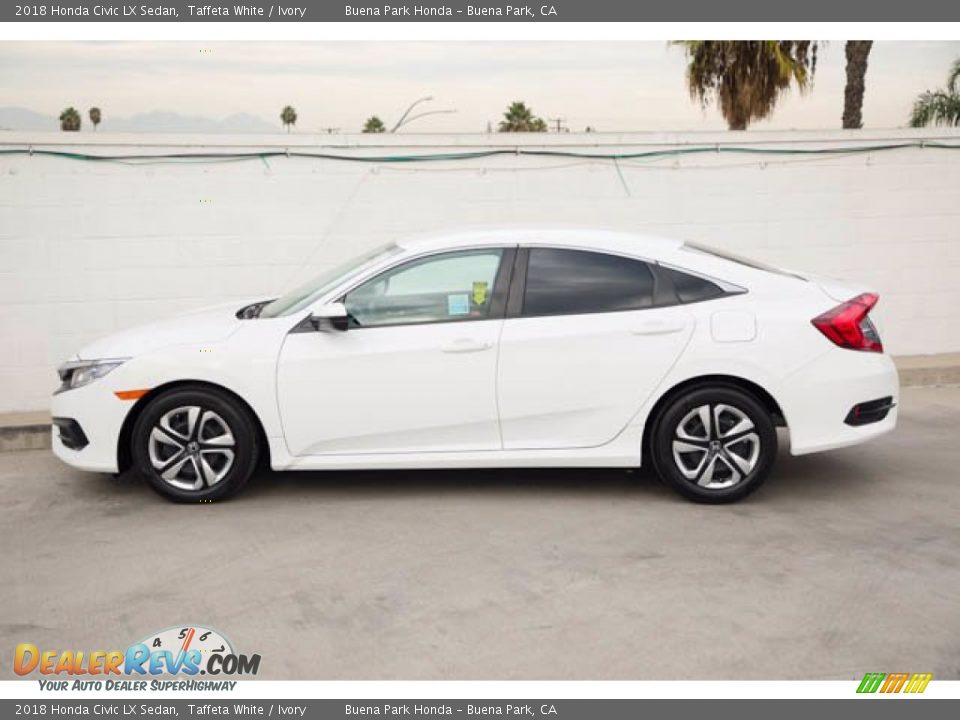 2018 Honda Civic LX Sedan Taffeta White / Ivory Photo #10