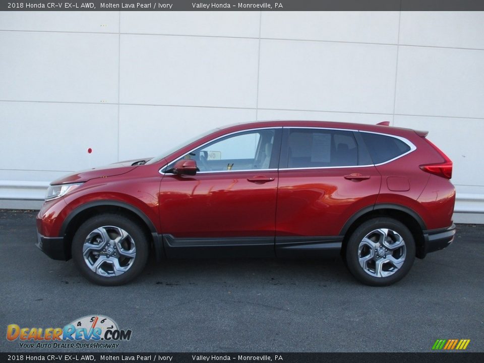 2018 Honda CR-V EX-L AWD Molten Lava Pearl / Ivory Photo #2
