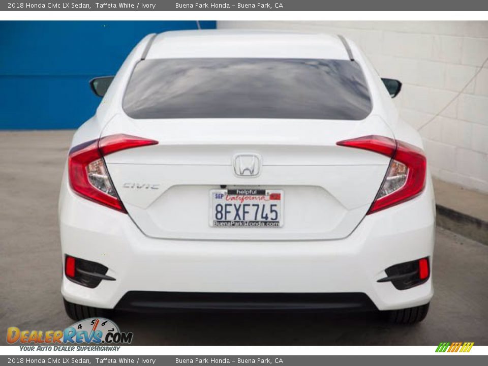 2018 Honda Civic LX Sedan Taffeta White / Ivory Photo #11