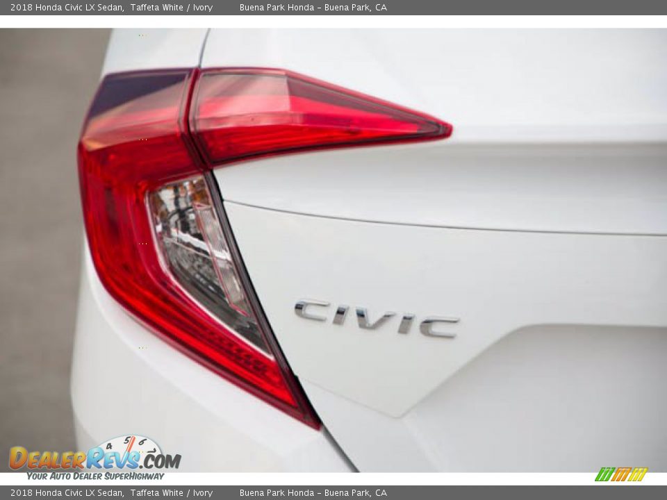 2018 Honda Civic LX Sedan Taffeta White / Ivory Photo #12