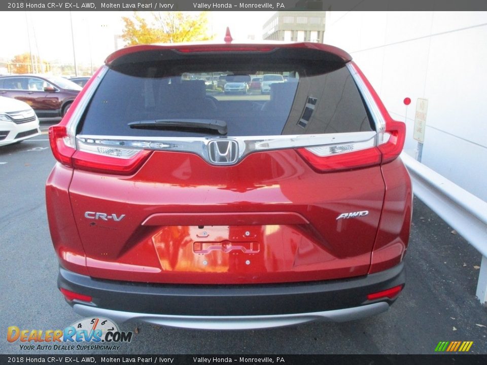2018 Honda CR-V EX-L AWD Molten Lava Pearl / Ivory Photo #4