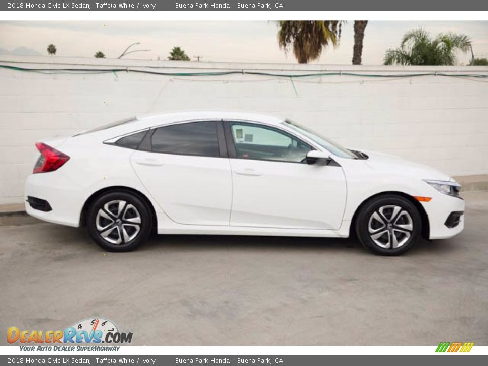 2018 Honda Civic LX Sedan Taffeta White / Ivory Photo #14