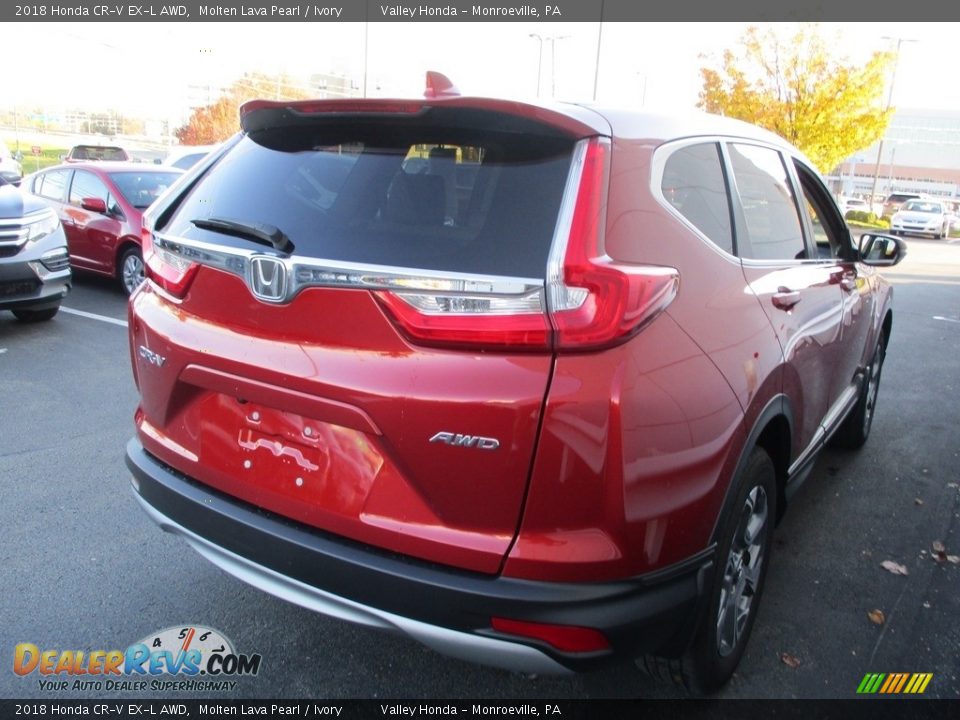 2018 Honda CR-V EX-L AWD Molten Lava Pearl / Ivory Photo #5