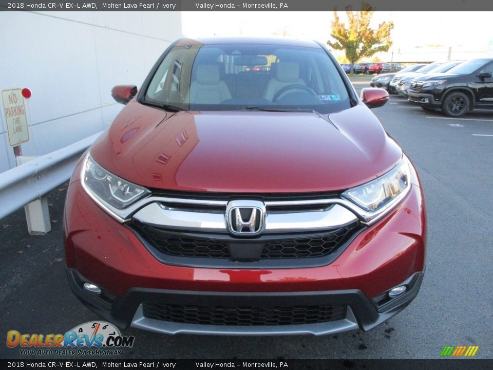 2018 Honda CR-V EX-L AWD Molten Lava Pearl / Ivory Photo #8