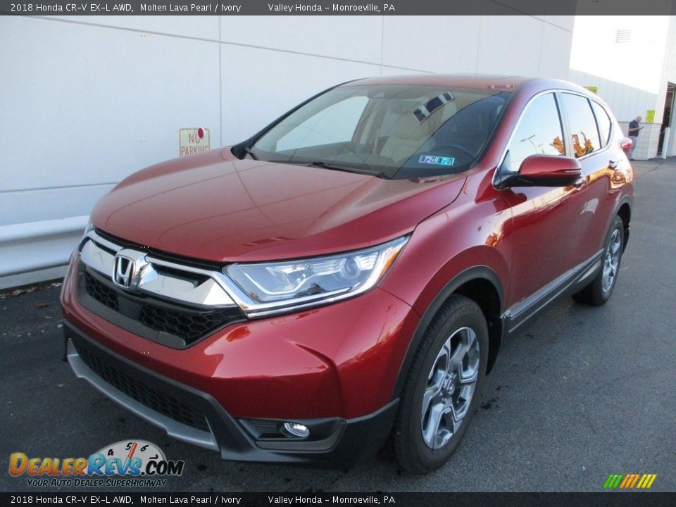 2018 Honda CR-V EX-L AWD Molten Lava Pearl / Ivory Photo #9
