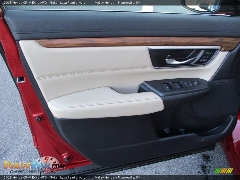 2018 Honda CR-V EX-L AWD Molten Lava Pearl / Ivory Photo #10