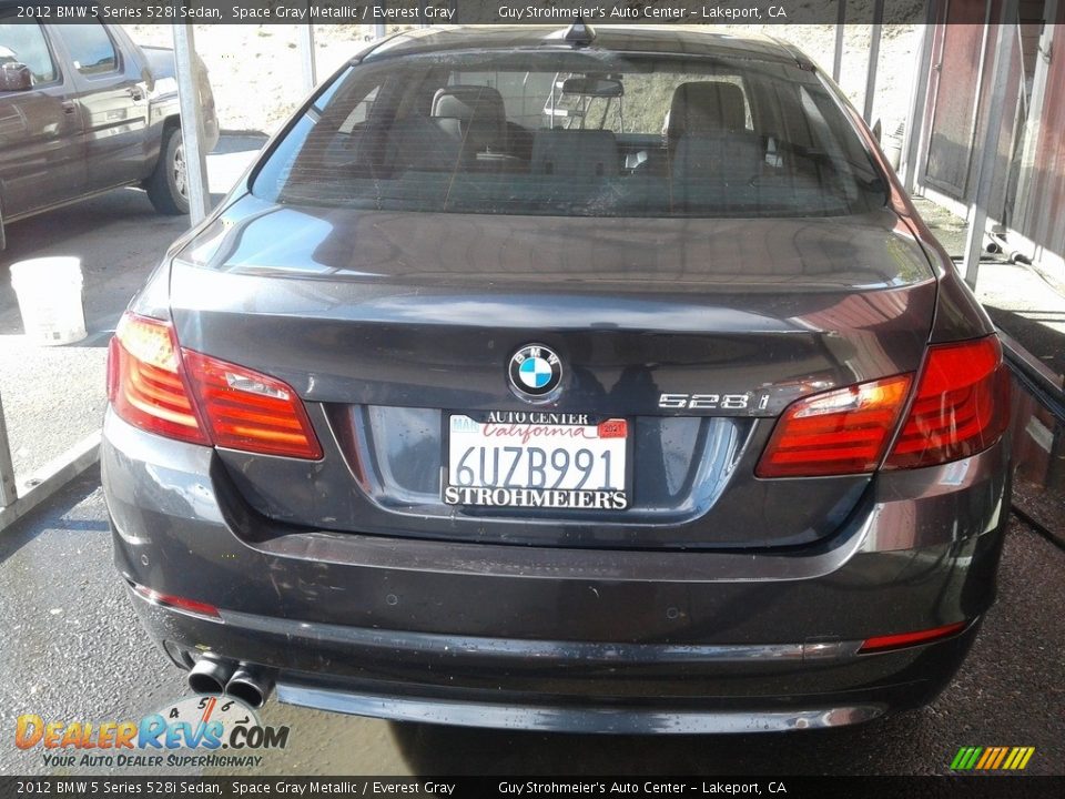 2012 BMW 5 Series 528i Sedan Space Gray Metallic / Everest Gray Photo #4