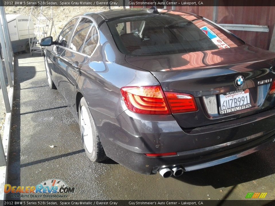 2012 BMW 5 Series 528i Sedan Space Gray Metallic / Everest Gray Photo #5