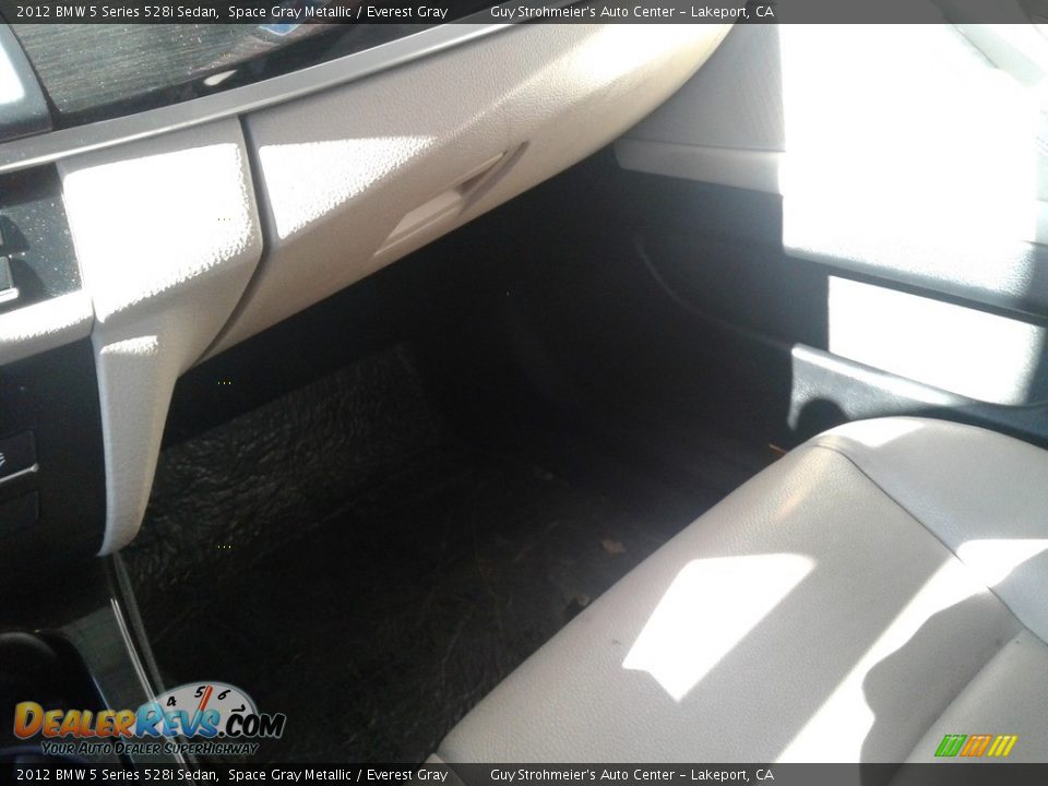 2012 BMW 5 Series 528i Sedan Space Gray Metallic / Everest Gray Photo #7