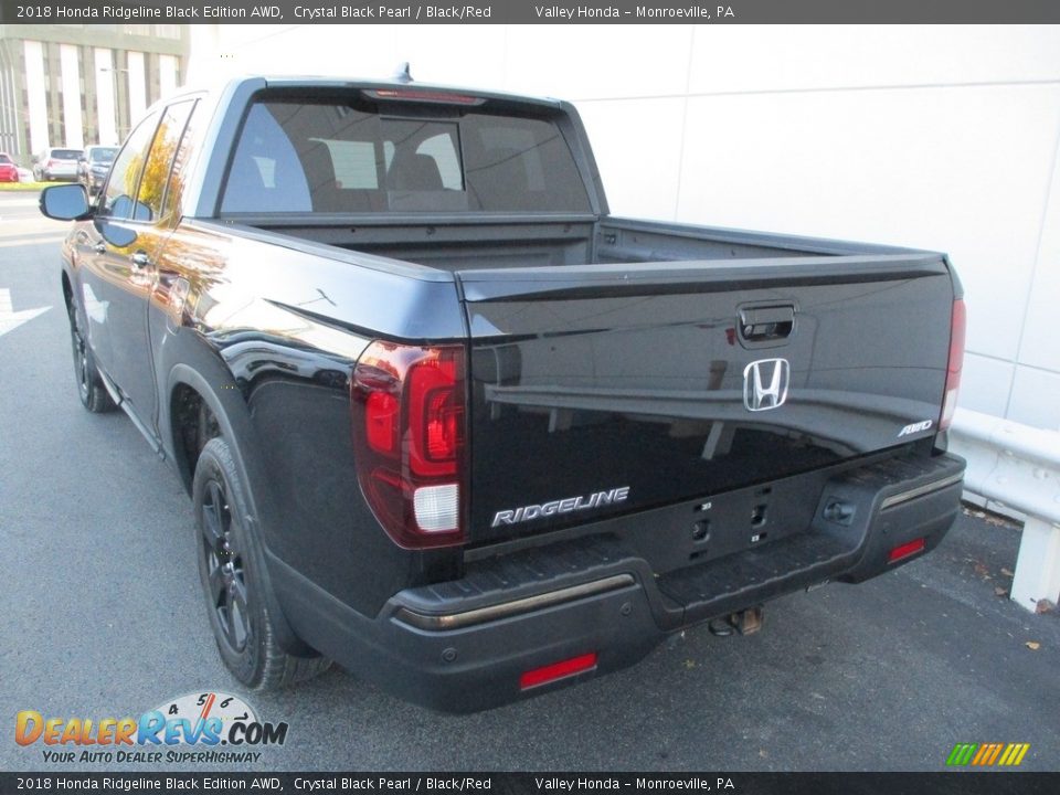 2018 Honda Ridgeline Black Edition AWD Crystal Black Pearl / Black/Red Photo #3