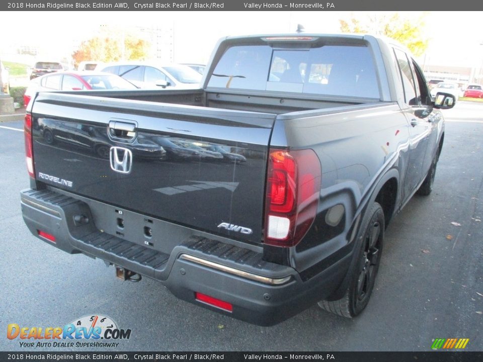 2018 Honda Ridgeline Black Edition AWD Crystal Black Pearl / Black/Red Photo #5