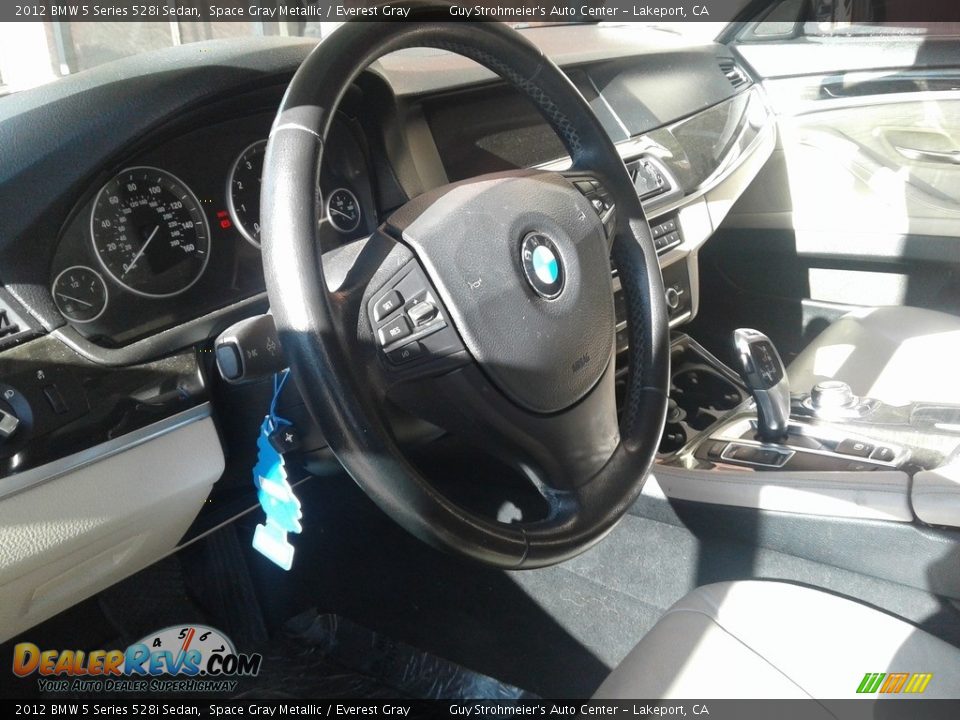 2012 BMW 5 Series 528i Sedan Space Gray Metallic / Everest Gray Photo #14