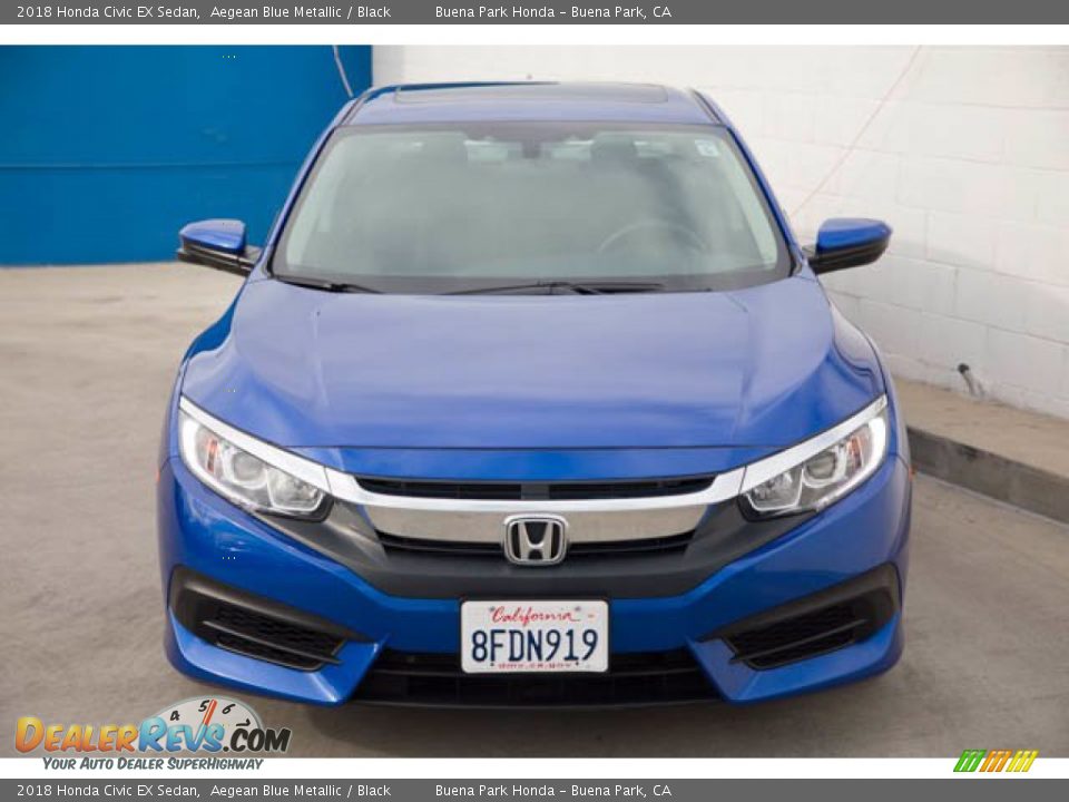 2018 Honda Civic EX Sedan Aegean Blue Metallic / Black Photo #7