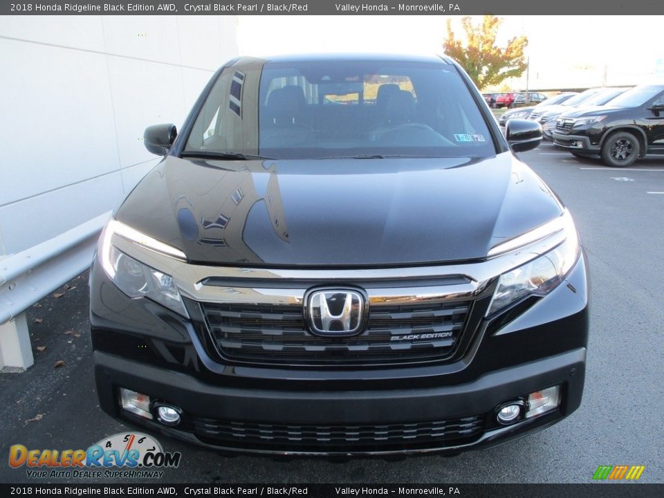 2018 Honda Ridgeline Black Edition AWD Crystal Black Pearl / Black/Red Photo #10