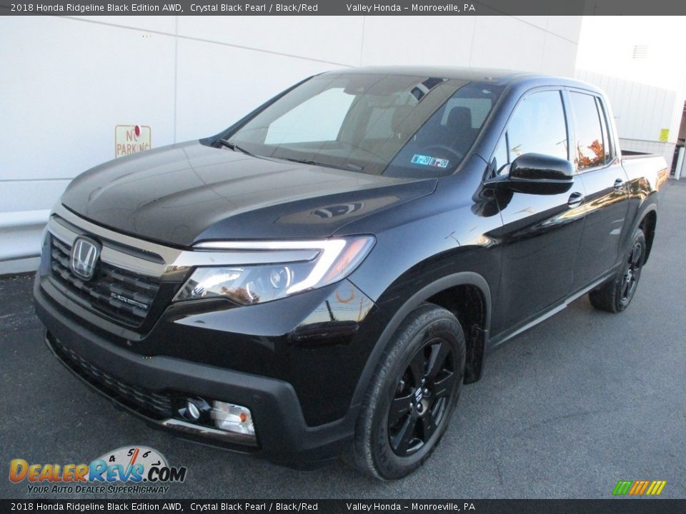 2018 Honda Ridgeline Black Edition AWD Crystal Black Pearl / Black/Red Photo #11