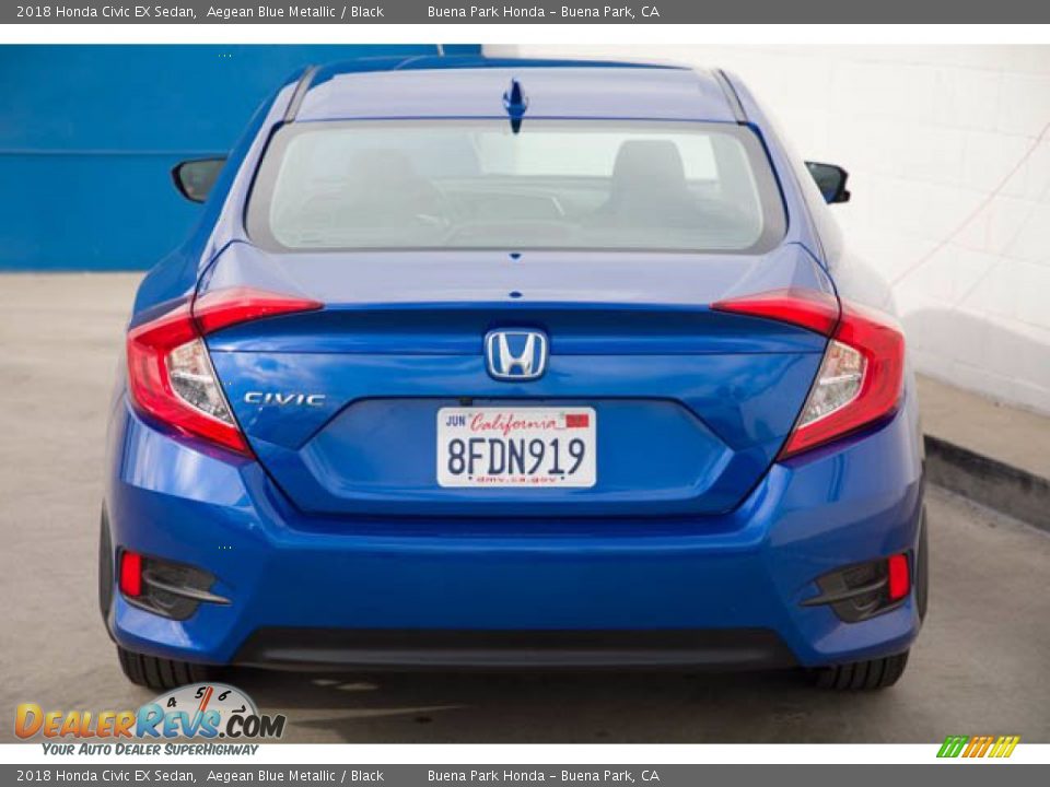 2018 Honda Civic EX Sedan Aegean Blue Metallic / Black Photo #11