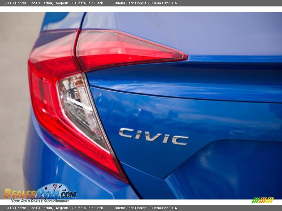 2018 Honda Civic EX Sedan Aegean Blue Metallic / Black Photo #12