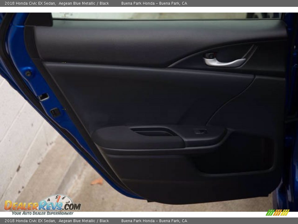 2018 Honda Civic EX Sedan Aegean Blue Metallic / Black Photo #34