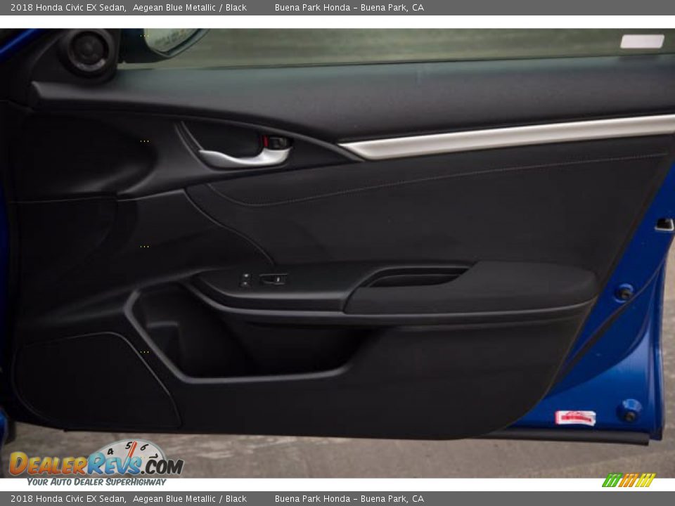 2018 Honda Civic EX Sedan Aegean Blue Metallic / Black Photo #36