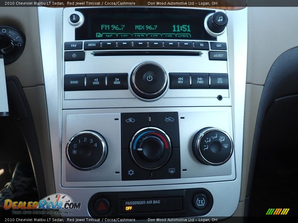 2010 Chevrolet Malibu LT Sedan Red Jewel Tintcoat / Cocoa/Cashmere Photo #26