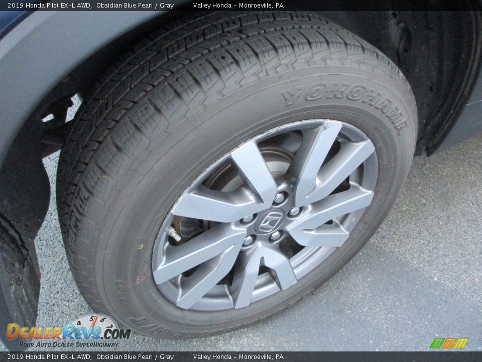 2019 Honda Pilot EX-L AWD Obsidian Blue Pearl / Gray Photo #6