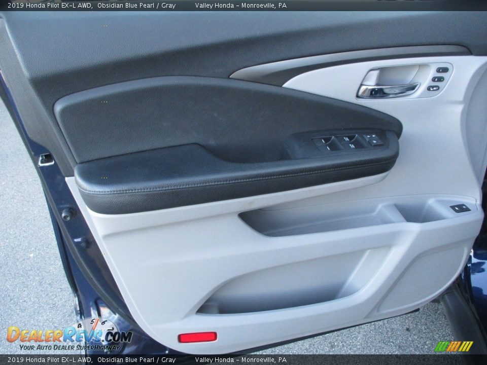2019 Honda Pilot EX-L AWD Obsidian Blue Pearl / Gray Photo #10