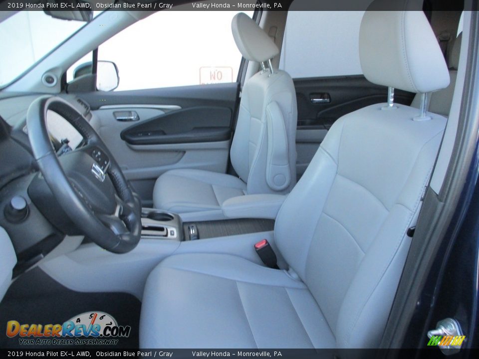 2019 Honda Pilot EX-L AWD Obsidian Blue Pearl / Gray Photo #12