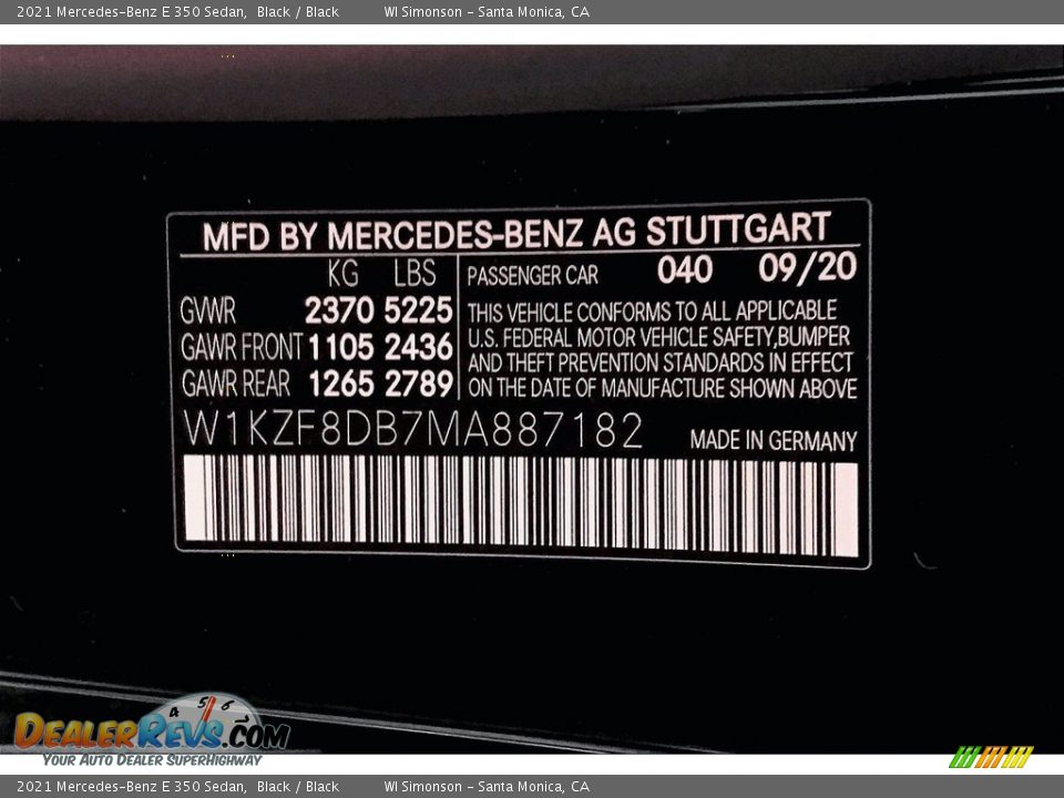 2021 Mercedes-Benz E 350 Sedan Black / Black Photo #11