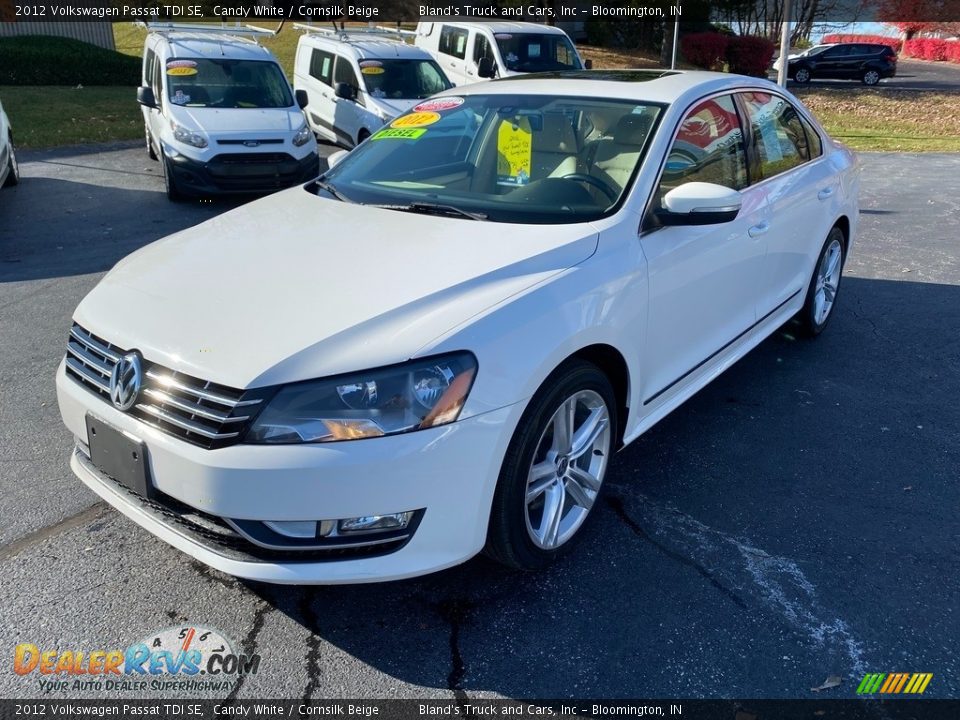 2012 Volkswagen Passat TDI SE Candy White / Cornsilk Beige Photo #2