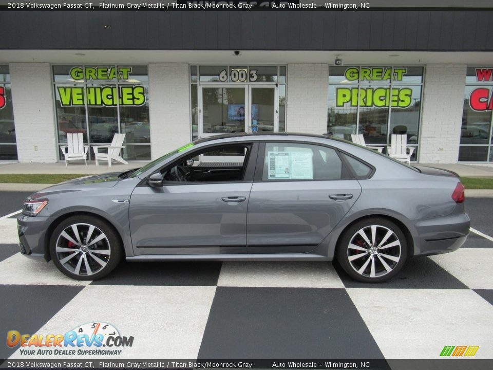 2018 Volkswagen Passat GT Platinum Gray Metallic / Titan Black/Moonrock Gray Photo #1