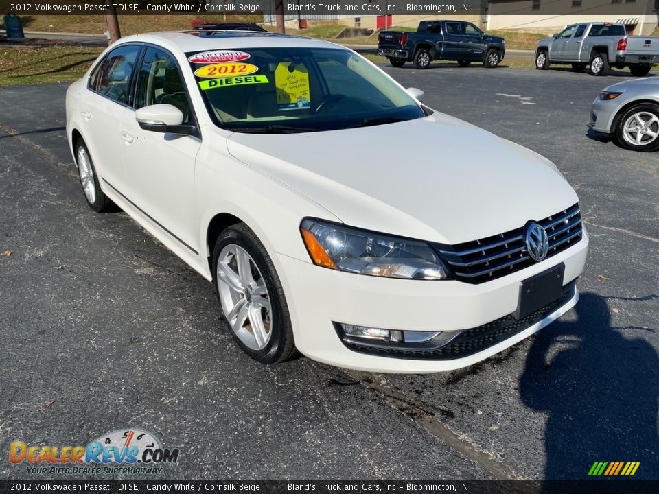 2012 Volkswagen Passat TDI SE Candy White / Cornsilk Beige Photo #4