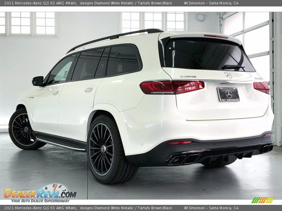 2021 Mercedes-Benz GLS 63 AMG 4Matic designo Diamond White Metallic / Tartufo Brown/Black Photo #2