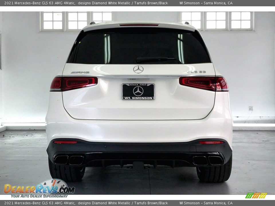 2021 Mercedes-Benz GLS 63 AMG 4Matic designo Diamond White Metallic / Tartufo Brown/Black Photo #3
