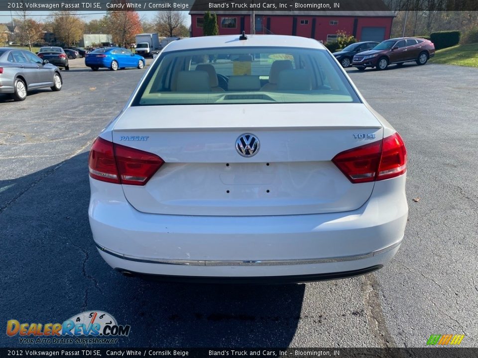 2012 Volkswagen Passat TDI SE Candy White / Cornsilk Beige Photo #7