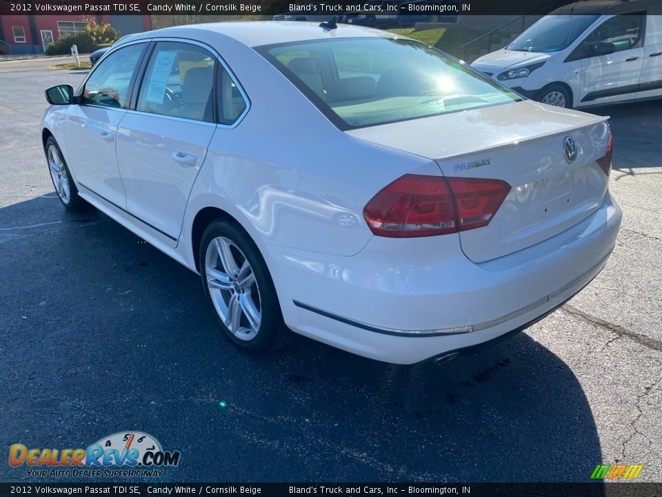 2012 Volkswagen Passat TDI SE Candy White / Cornsilk Beige Photo #8