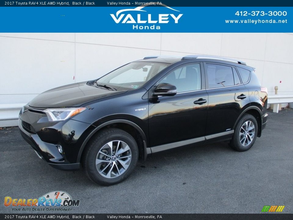 2017 Toyota RAV4 XLE AWD Hybrid Black / Black Photo #1