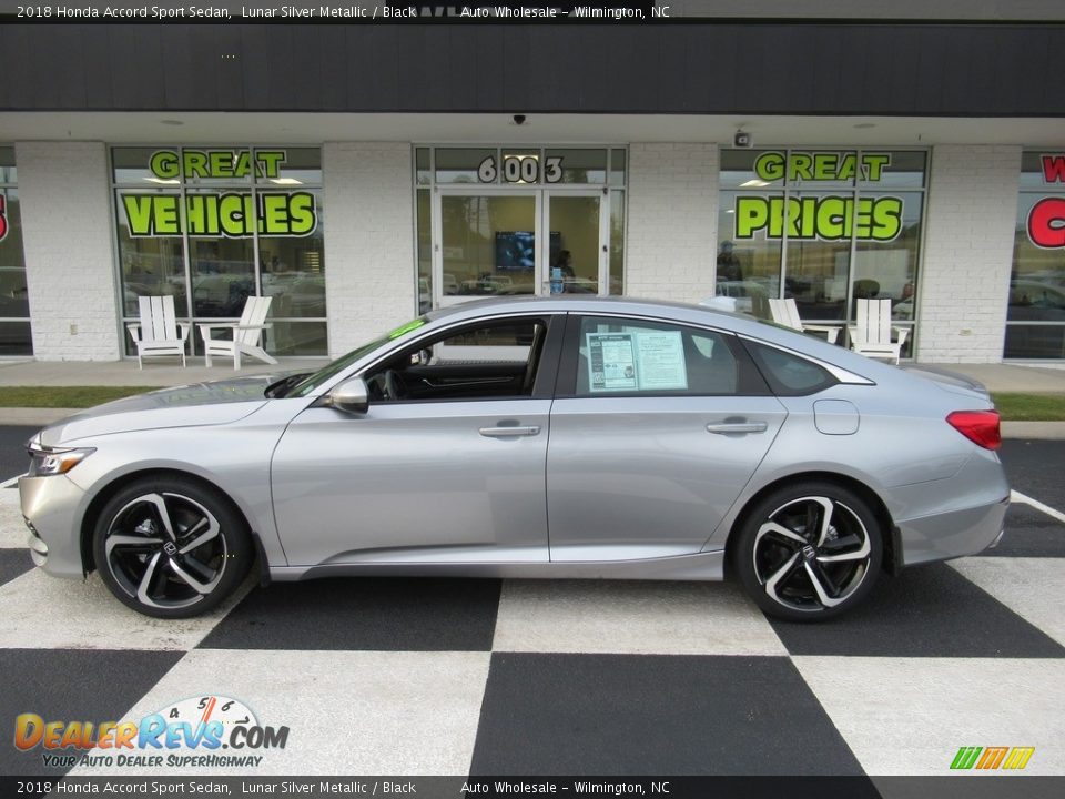 2018 Honda Accord Sport Sedan Lunar Silver Metallic / Black Photo #1