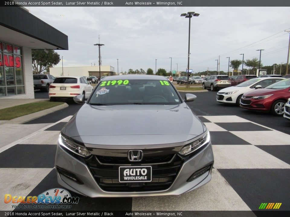 2018 Honda Accord Sport Sedan Lunar Silver Metallic / Black Photo #2