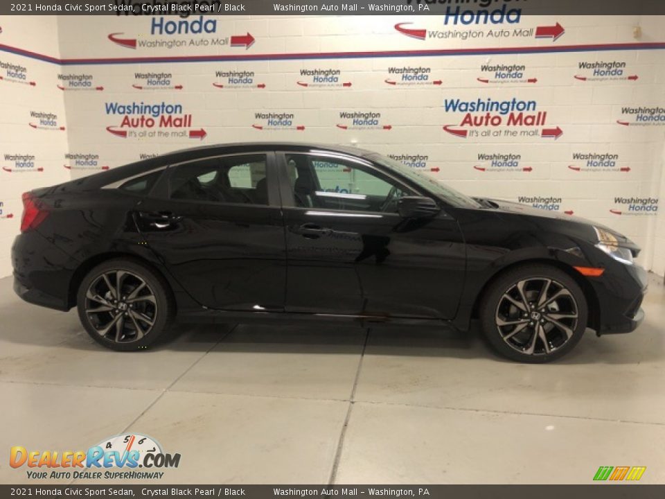 2021 Honda Civic Sport Sedan Crystal Black Pearl / Black Photo #1