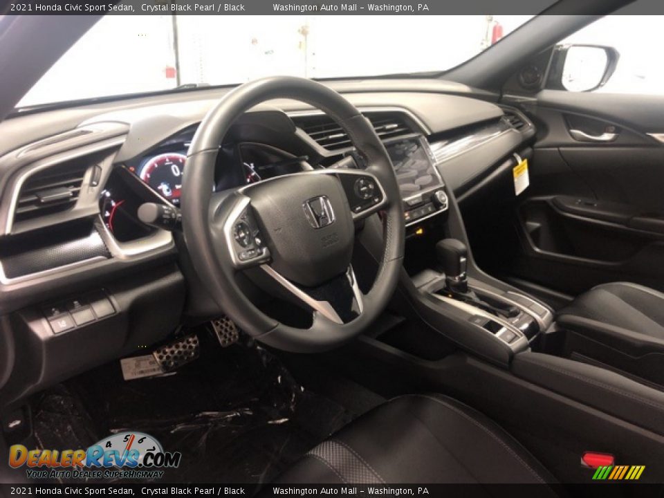 2021 Honda Civic Sport Sedan Crystal Black Pearl / Black Photo #6