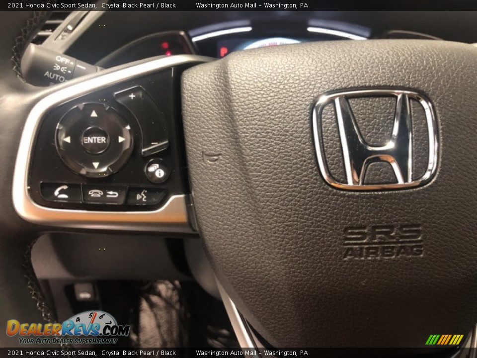 2021 Honda Civic Sport Sedan Crystal Black Pearl / Black Photo #10