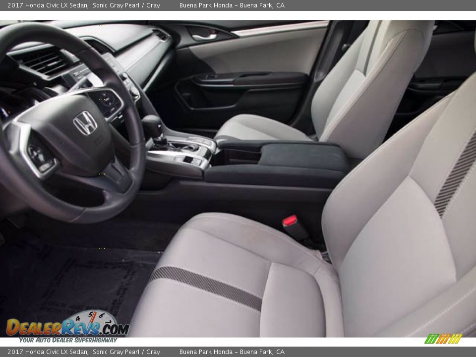 2017 Honda Civic LX Sedan Sonic Gray Pearl / Gray Photo #3