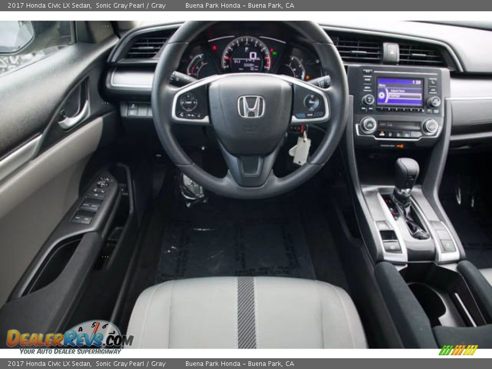 2017 Honda Civic LX Sedan Sonic Gray Pearl / Gray Photo #5