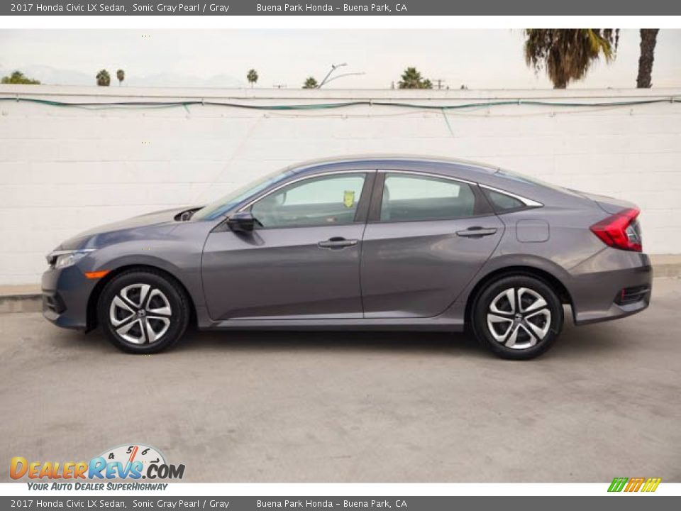 2017 Honda Civic LX Sedan Sonic Gray Pearl / Gray Photo #10