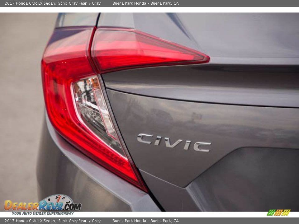 2017 Honda Civic LX Sedan Sonic Gray Pearl / Gray Photo #12