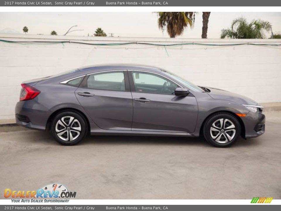 2017 Honda Civic LX Sedan Sonic Gray Pearl / Gray Photo #14