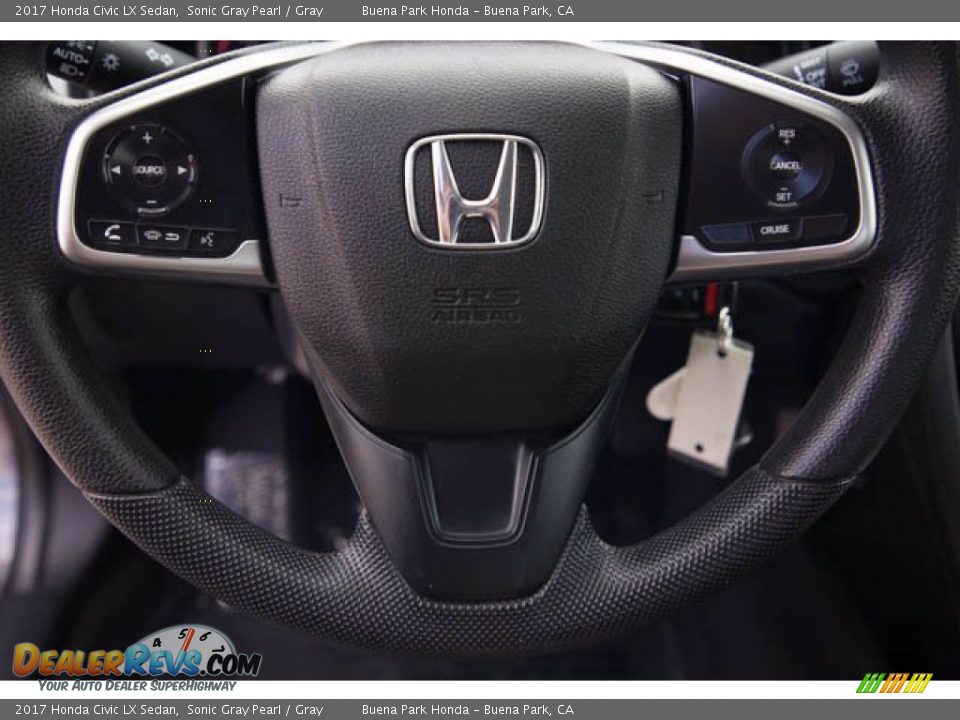 2017 Honda Civic LX Sedan Sonic Gray Pearl / Gray Photo #15